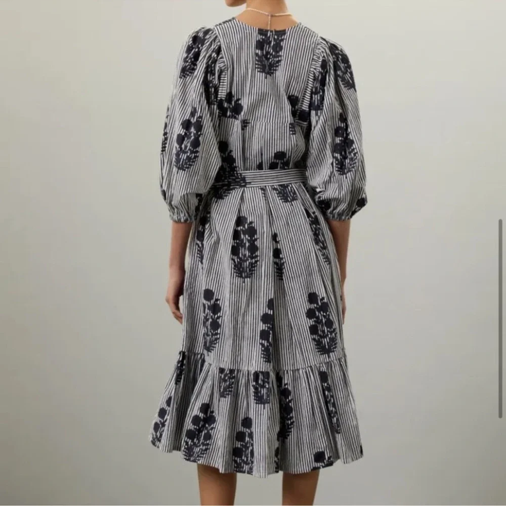 SZ Blockprints Aaron Dress Floral Boho NO BELT XS - Picture 4 of 10